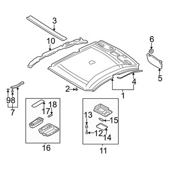 Hyundai OE - Roof - Interior Trim (W/O Sunroof)
