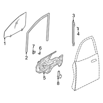 Hyundai OE - Front Door - Glass & Hardware (GLS / GT)