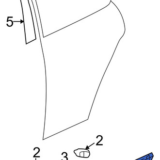 Hyundai OE - Rear Right Door Molding