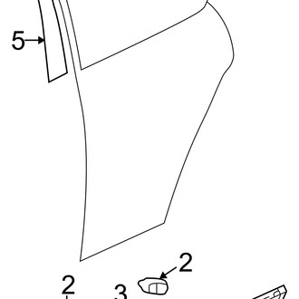 Hyundai OE - Rear Door - Exterior Trim (GLS / Limited Sedan)
