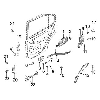 Hyundai OE - Rear Door - Lock & Hardware (GLS)