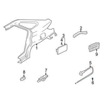 Hyundai OE - Fuel Filler Door Release Cable Clip