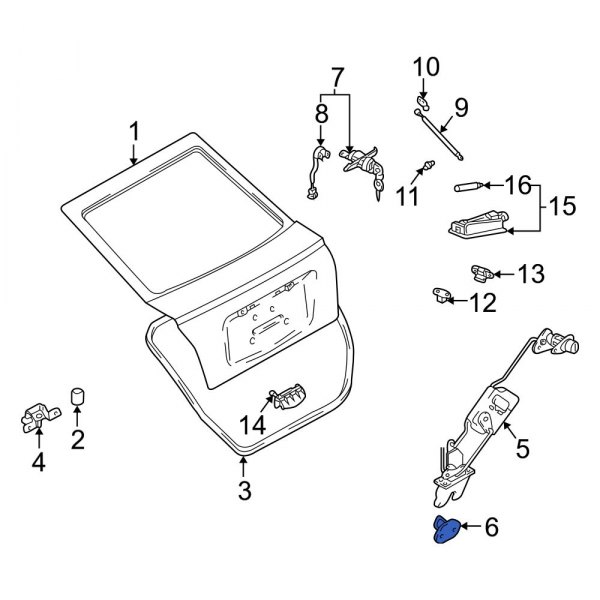 Liftgate Lock Striker Plate