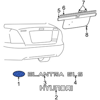Hyundai OE - Rear Deck Lid Emblem