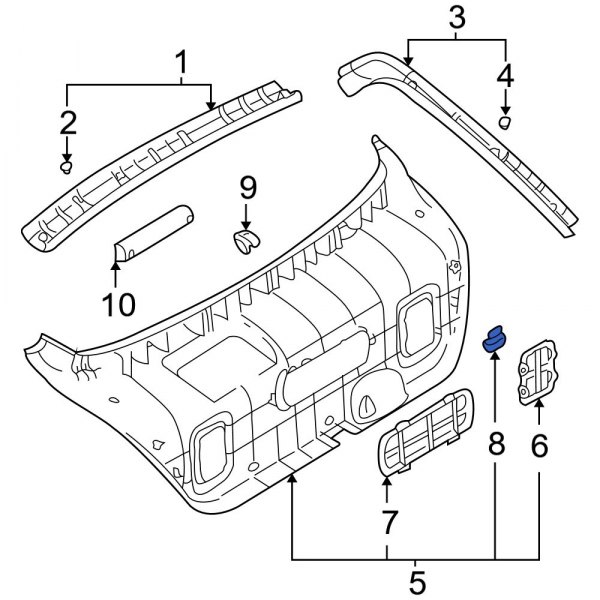 Liftgate Trim Cover Insulator