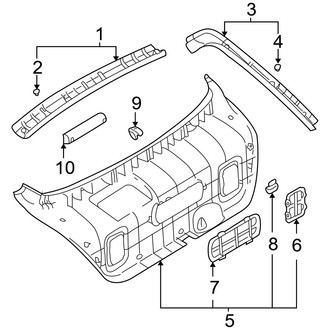 Hyundai OE - Lift Gate - Interior Trim (GLS / GT Hatchback)