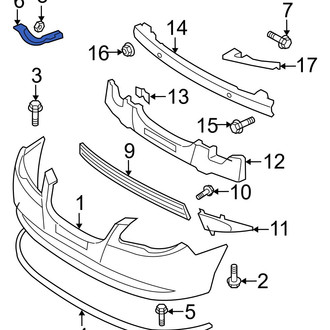 Hyundai OE - Front Right Outer Bumper Cover Bracket