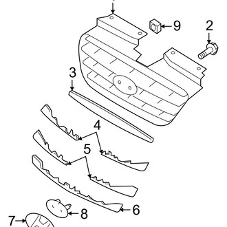 Hyundai OE - Grille & Components (Blue / GLS / SE Sedan)