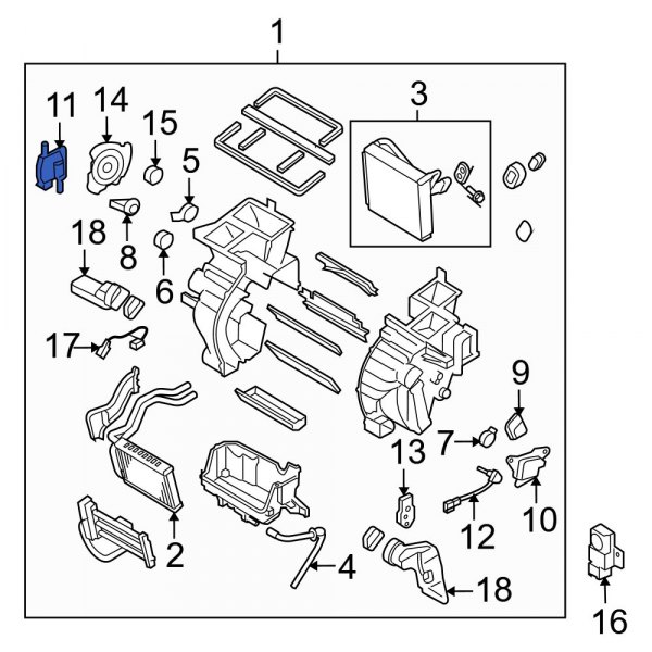 Hyundai OE 971542H000 - HVAC Air Inlet Door Actuator