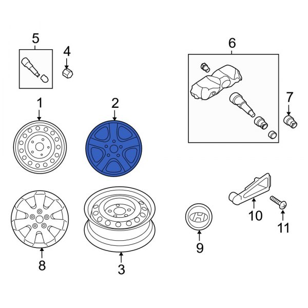 Hyundai OE 529102L360 - Wheel