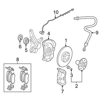 Hyundai OE - Front Suspension - Brake Components (Touring GLS / Touring SE)