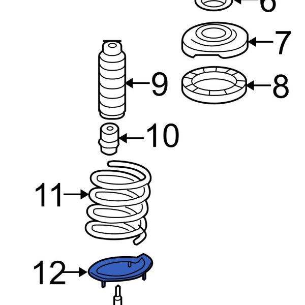 Hyundai OE 546331M000 Front Lower Coil Spring Insulator