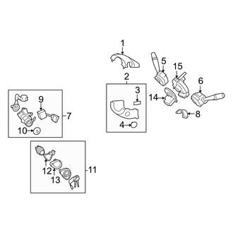 Hyundai OE - Steering Column - Shroud, Switches & Levers (GLS / SE)