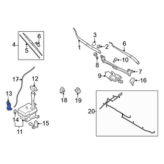 Hyundai OE - Windshield Washer Pump