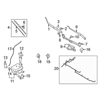 Hyundai OE - Windshield - Wiper & Washer Components (GLS / SE)