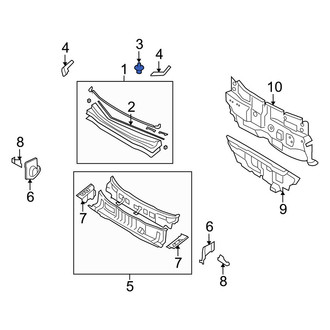 Hyundai OE - Cowl Cover Clip