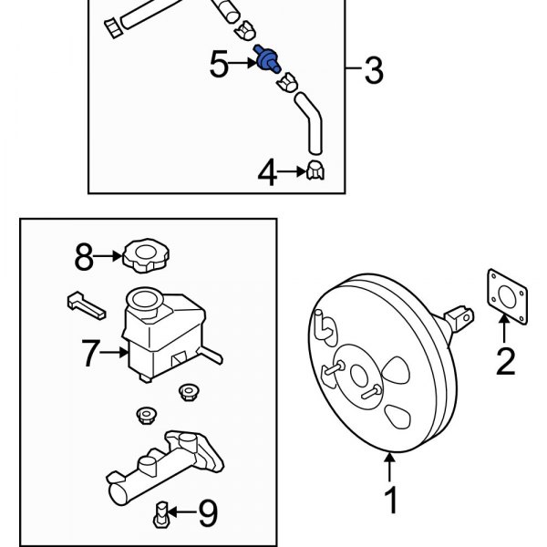 Power Brake Booster Check Valve