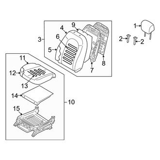 Hyundai OE - Seats & Tracks - Passenger Seat Components (To 10/31/06)