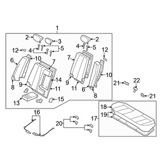 Hyundai OE - Seats & Tracks - Rear Seat Components (To 10/31/06)