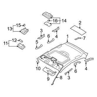 Hyundai OE - Roof - Interior Trim (With Sunroof), (GLS / SE)