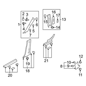 Hyundai OE - Pillars, Rocker & Floor - Interior Trim (GLS / SE)