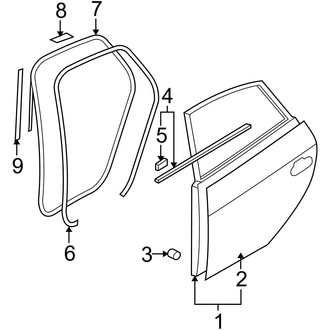 Hyundai OE - Rear Door - Door & Components (Hatchback)