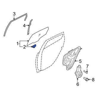 Hyundai OE - Door Glass Attaching Clips