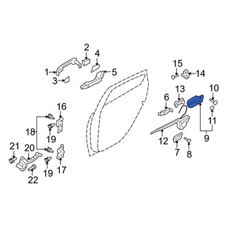 Hyundai OE - Rear Right Interior Door Handle Trim