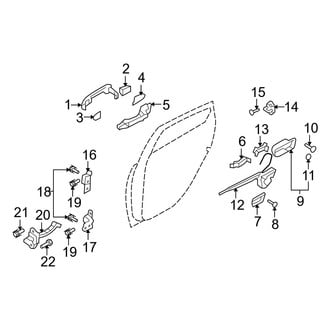 Hyundai OE - Rear Door - Lock & Hardware