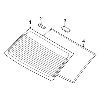 Hyundai OE - Back Glass - Glass (GLS / SE)