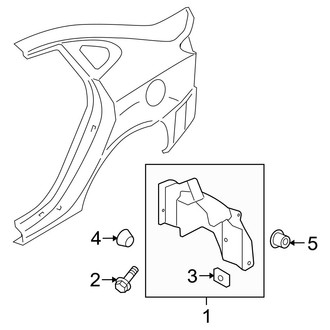 Hyundai OE - Quarter Panel - Exterior Trim (Blue / GLS / SE Sedan)