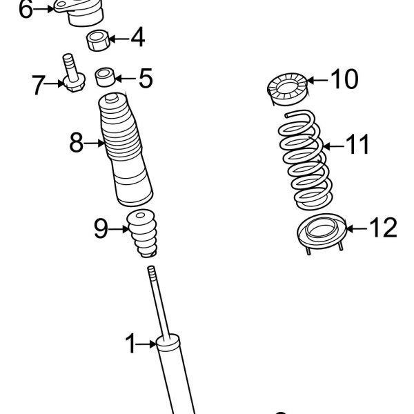 Hyundai OE 626172H000 Rear Suspension Strut Bolt