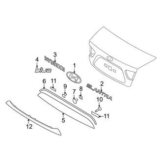 Hyundai OE - Trunk Lid - Exterior Trim (GLS / SE)
