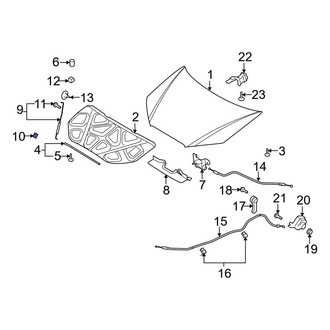 Hyundai OE - Hood Prop Rod Clip
