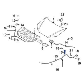 Hyundai OE - Front Hood Release Handle
