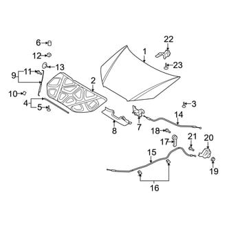 Hyundai OE - Hood & Components (Touring GLS / Touring SE)