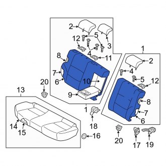 Rear Genuine Hyundai 89900-2L101-JBN Seat Back Armrest Assembly Rear Genuine Hyundai 89900-2L101-JBN Seat Back Armrest Assembly