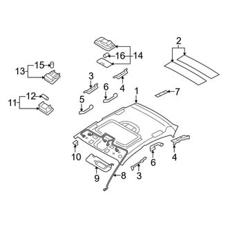 Hyundai OE - Roof - Interior Trim (With Sunroof), (Touring GLS / Touring SE)