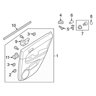 Hyundai OE - Rear Door - Interior Trim (Touring GLS / Touring SE)