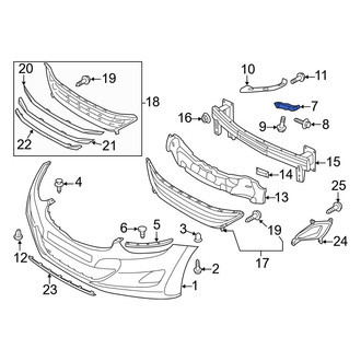 Hyundai OE - Front Right Bumper Cover Support Rail