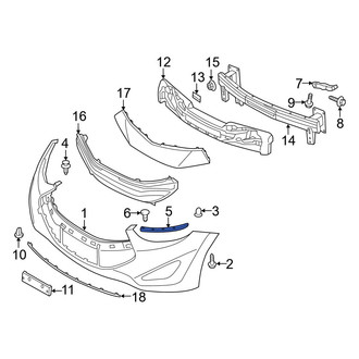 Hyundai OE - Left Inner Bumper Cover Bracket