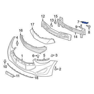 Hyundai OE - Front Left Bumper Cover Support Rail