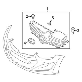 Hyundai OE - Grille & Components (Korea Built), (Limited / SE / Sport)