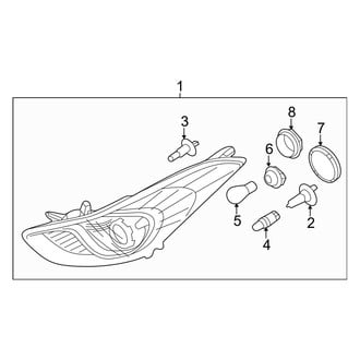Hyundai OE - Front Lamps - Headlamp Components (Sedan)