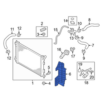 Hyundai OE - Right Radiator Support Air Deflector