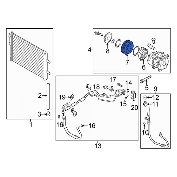 A/C Compressor Clutch Pulley