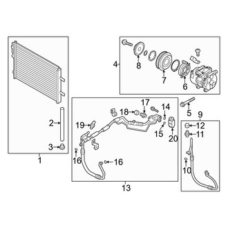 Hyundai OE - Air Conditioner & Heater - Condenser, Compressor & Lines
