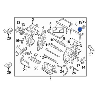 Hyundai OE - Upper A/C Evaporator Core Seal