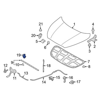 Hyundai OE - Hood Prop Rod Clip