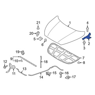 Hyundai OE - Front Left Hood Hinge